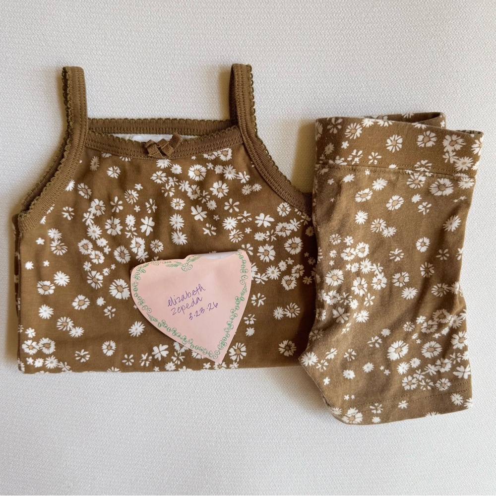 Jamie Kay Daisy floral singlet and short set